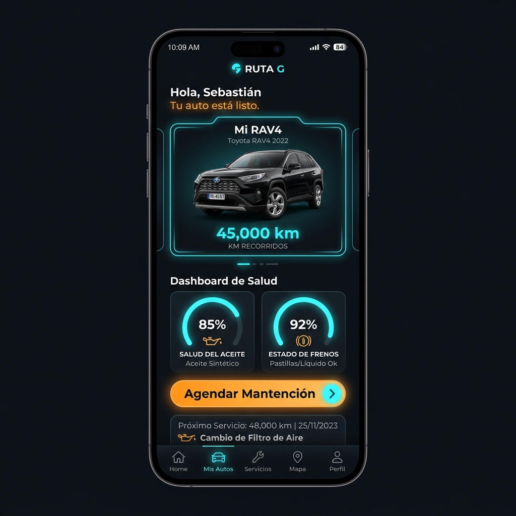Ruta G en un celular mostrando cotizaciones de talleres